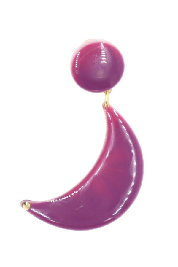 Pendiente de flamenca pequeño esmaltado acuarela color cardenal degradado