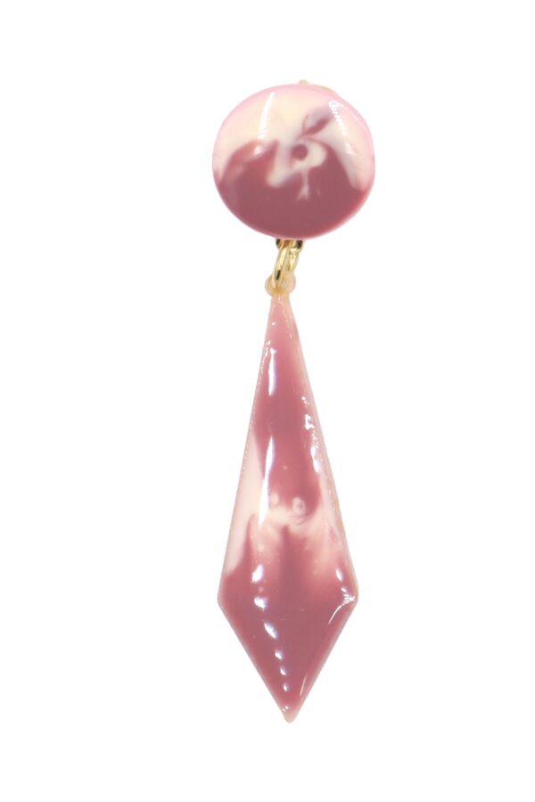Pendiente de flamenca pequeño esmaltado acuarela color maquillaje degradado