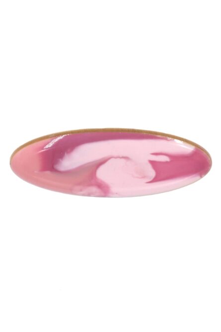 Broche de flamenca mediano esmaltado acuarela color rosa degradado - Imagen 1