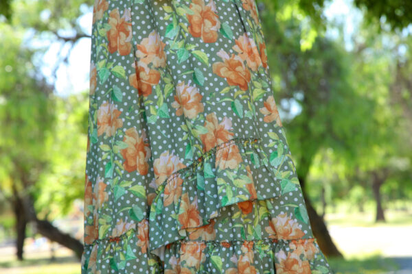 BATA CLAVEL VERDE ESTAMPADA