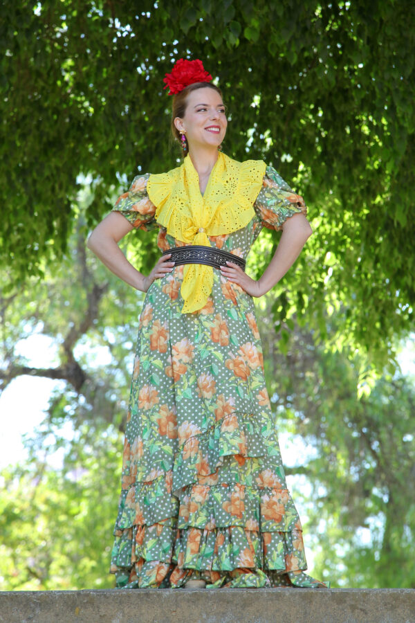 BATA CLAVEL VERDE ESTAMPADA