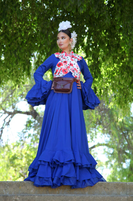 BATA ROMERA GABRIELA AZUL ELÉCTRICO - Imagen 1