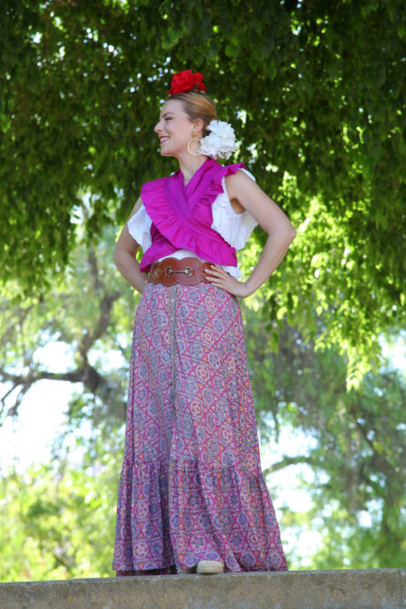 FALDA ROCÍO EN TONO BUGANVILLA - Imagen 3