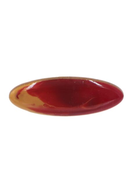 Broche de flamenca mediano esmaltado acuarela color burdeos y mostaza degradado - Imagen 1