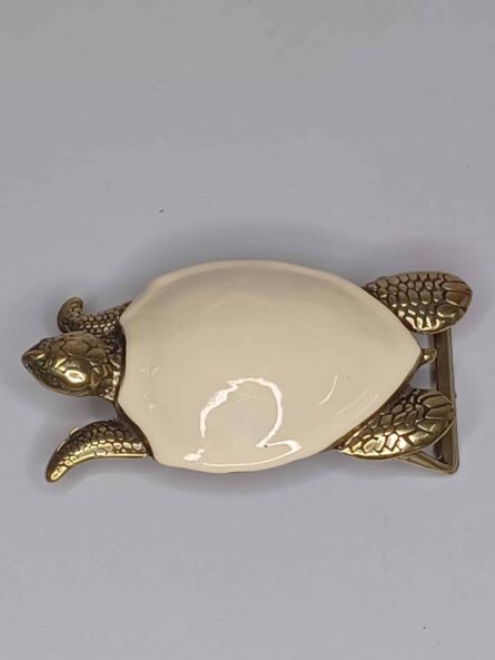 Hebilla tortuga marfil esmaltada - Imagen 1