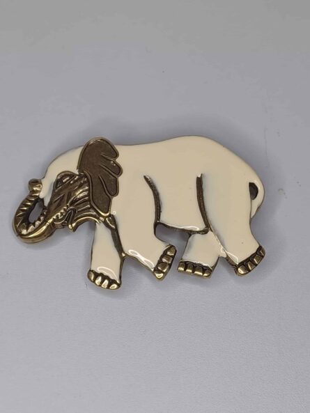 Hebilla elefante marfil esmaltada - Imagen 1