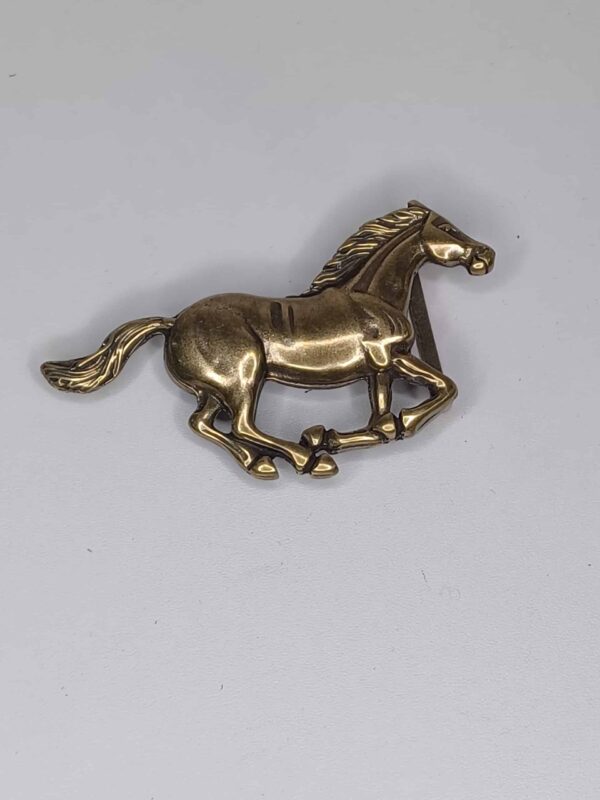Hebilla caballo dorada