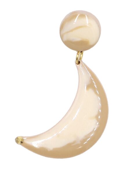 Pendiente de flamenca pequeño esmaltado acuarela color beige degradado - Imagen 1