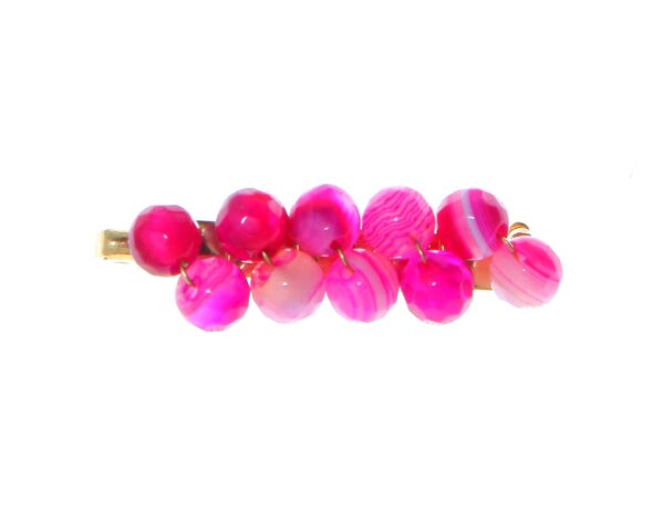 Broche de piedras Ágata en buganvilla
