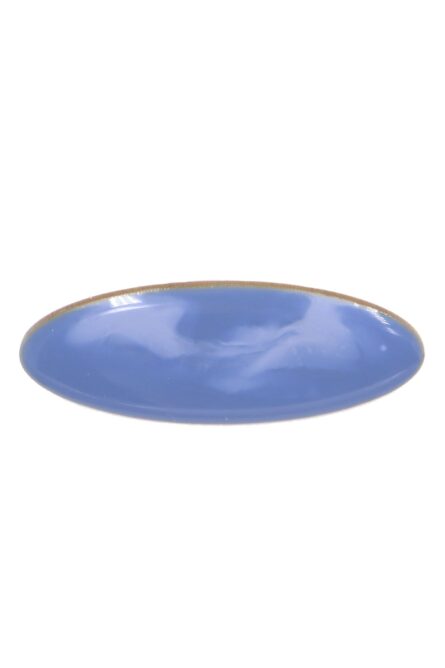Broche de flamenca mediano esmaltado acuarela color azul azafata degradado - Imagen 1