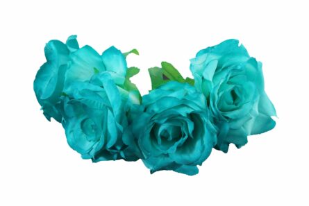Diadema de rosas en color aguamarina - Imagen 1