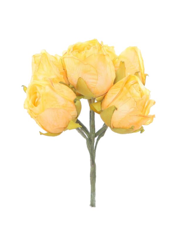 Capullo envejecido de rosas color Amarillo Pastel