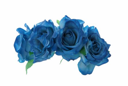 Diadema de rosas en color azul azafata - Imagen 1