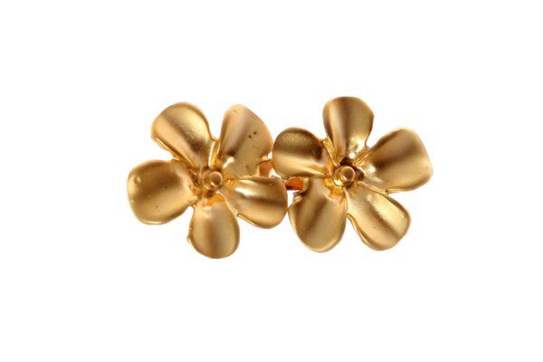 Broche dorado de margaritas