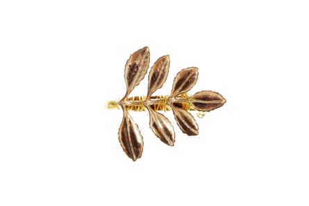 Broche dorado de rama de hojas - Imagen 2