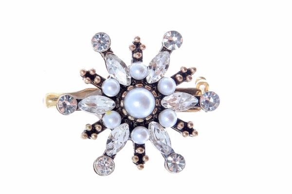 Broche de estrella con apliques de cristal
