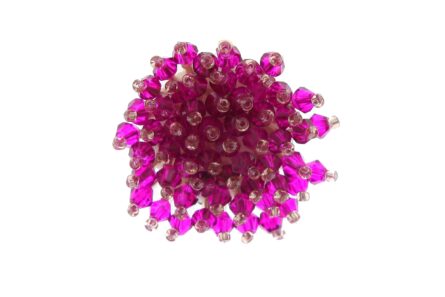 Broche con apliques de cristal en color buganvilla - Imagen 1