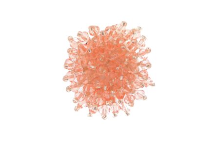 Broche con apliques de cristal en color Salmón - Imagen 2