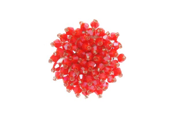 Broche con apliques de cristal en color Coral