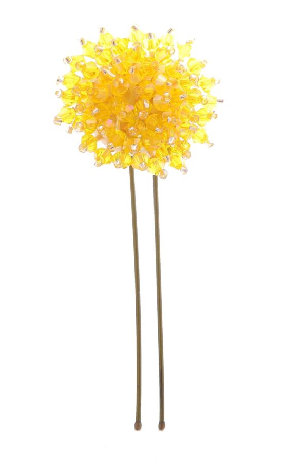 Horquilla con apliques de cristal en color amarillo