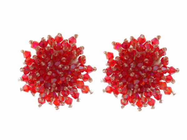 Pendientes de cristal color Rojo