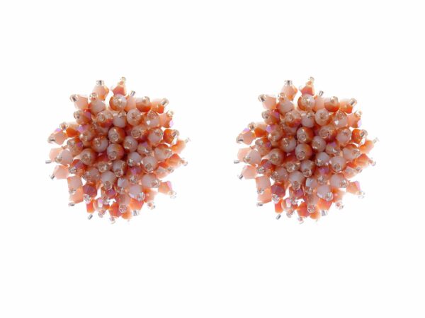 Pendientes de cristal color beige degradado