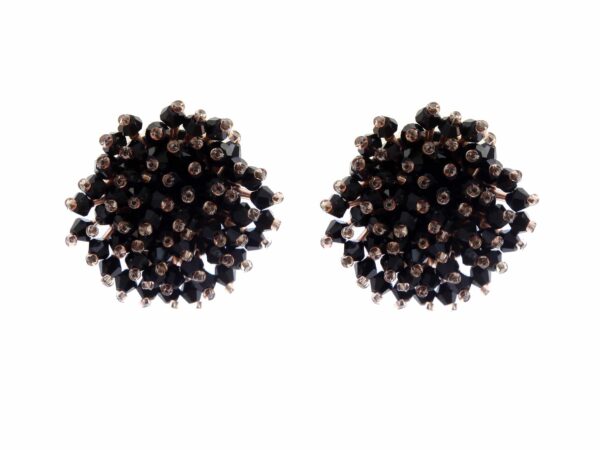 Pendientes de cristal color negro