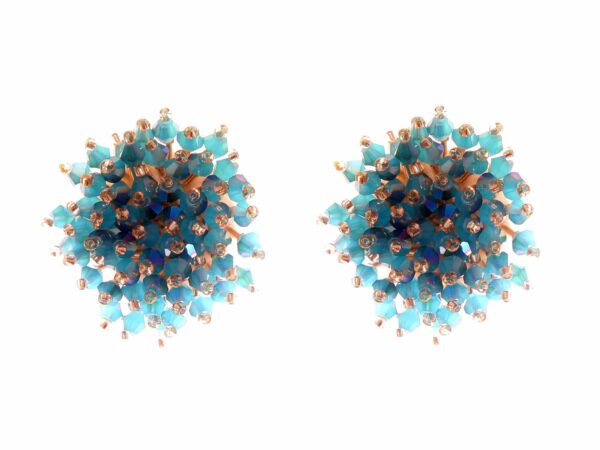 Pendientes de cristal color azul