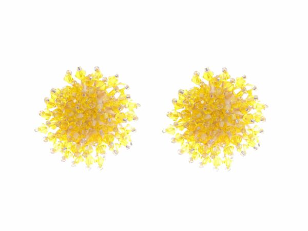 Pendientes de cristal color amarillo