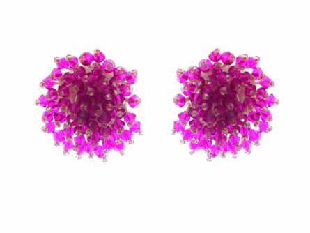 Pendientes de cristal color Rosa - Imagen 2