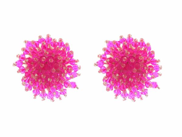 Pendientes de cristal color Rosa