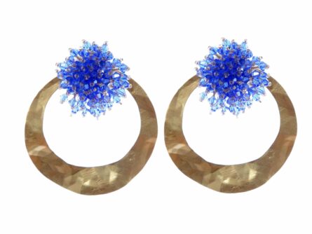 Pendientes de cristal color Azulina - Imagen 1