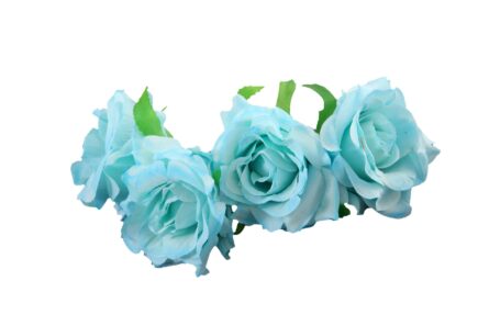 Diadema de rosas en color celeste bebé - Imagen 1