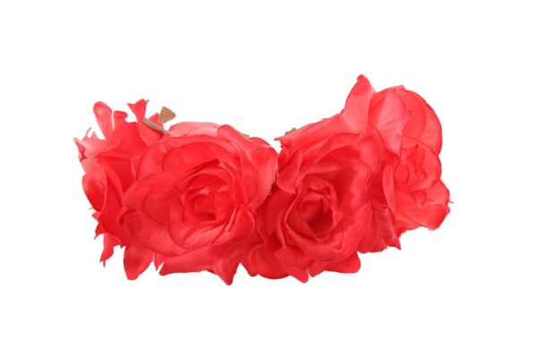 Diadema de rosas en color coralina