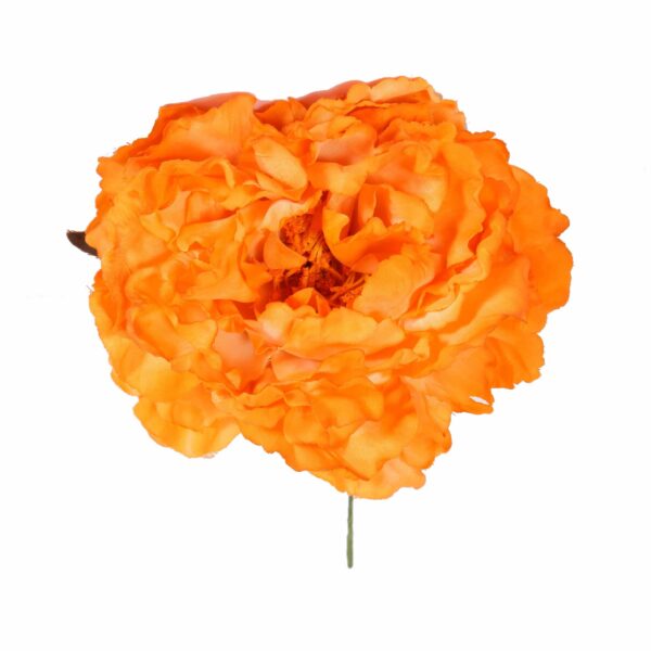 Flor de flamenca estilo peonia color calabaza