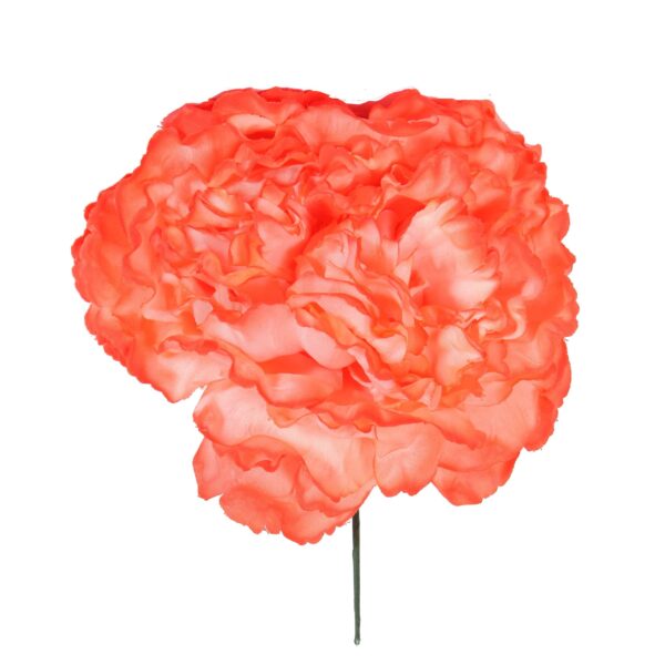 Flor de flamenca estilo peonia color naranja