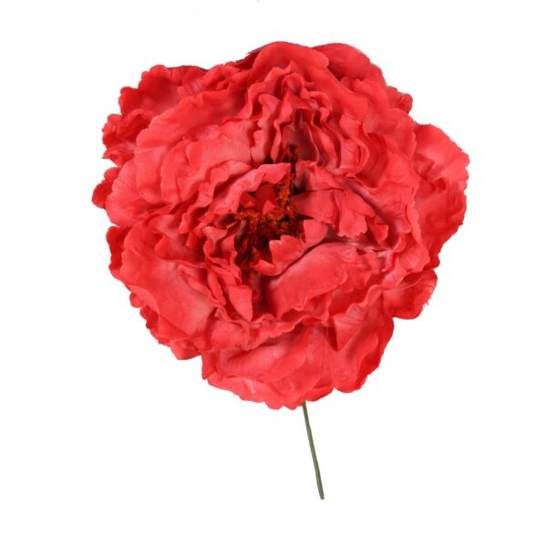 Flor de flamenca estilo peonia color coral