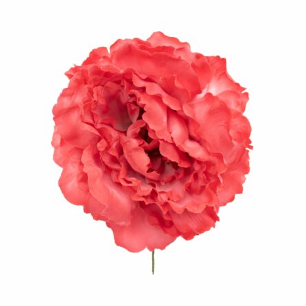 Flor de flamenca estilo peonia color coral - Imagen 1