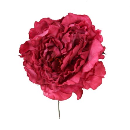Flor de flamenca estilo peonia color Tinto - Imagen 1