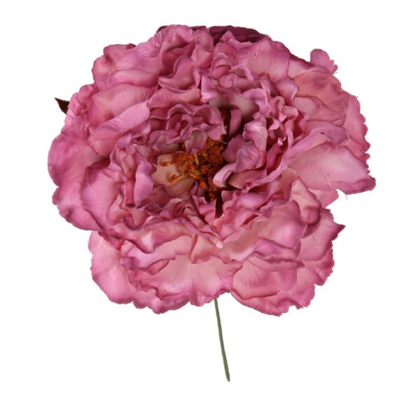 Flor de flamenca estilo peonia color cardenal envejecido
