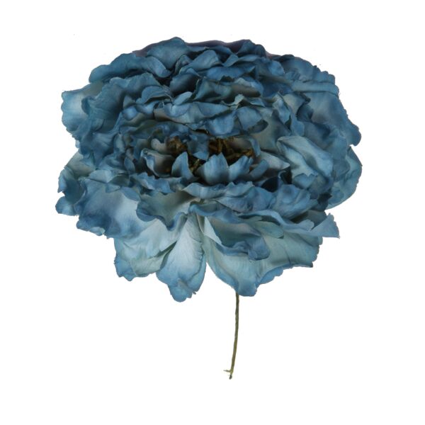 Flor de flamenca estilo peonia color azul zafiro