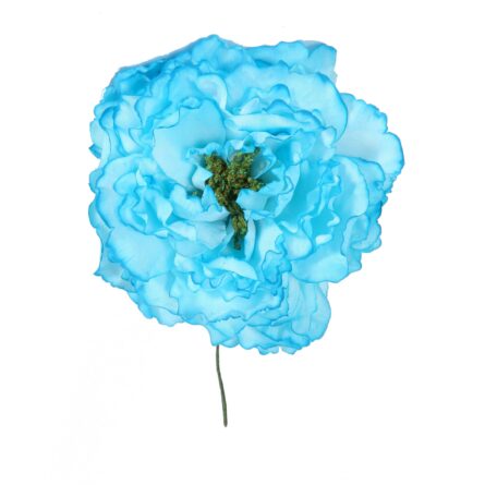 Flor de flamenca estilo peonia color Agua Mar - Imagen 1