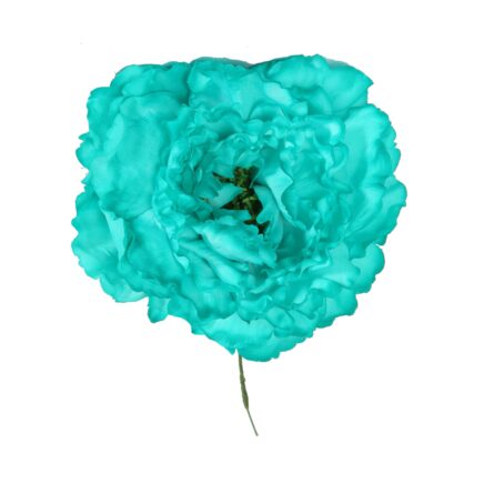 Flor de flamenca estilo peonia color Verde Agua - Imagen 1