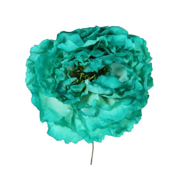 Flor de flamenca estilo peonia Verde Agua