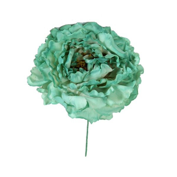 Flor de flamenca estilo peonia color Verde Agua Envejecido