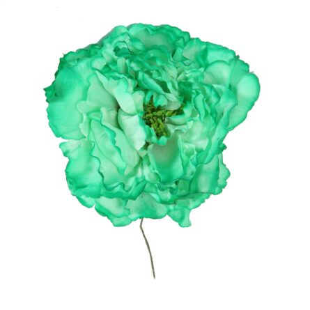Flor de flamenca estilo peonia color Verde Andalucía - Imagen 1