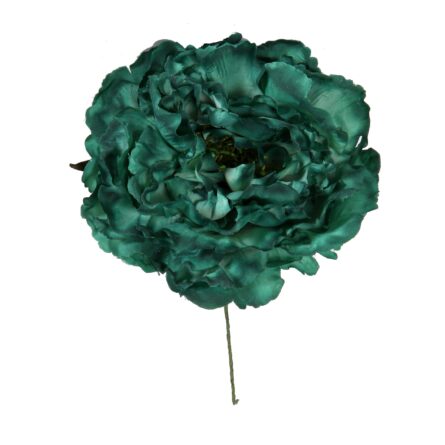 Flor de flamenca estilo peonia color Verde Botella - Imagen 1