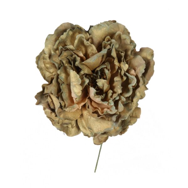 Flor de flamenca estilo peonia color oro viejo