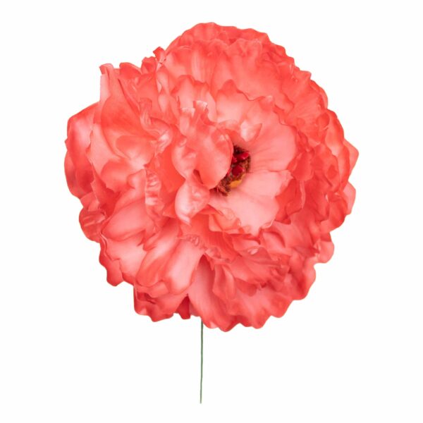 Flor de flamenca estilo peonia color Coral