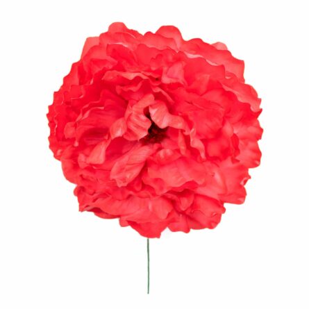 Flor de flamenca estilo peonia color Coral - Imagen 1